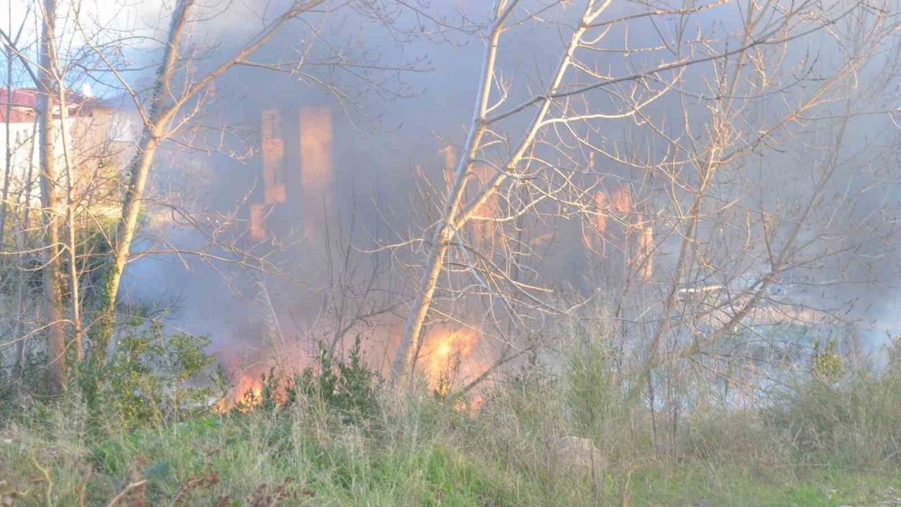 Sinop’ta korkutan yangın: Lastik deposu alev aldı