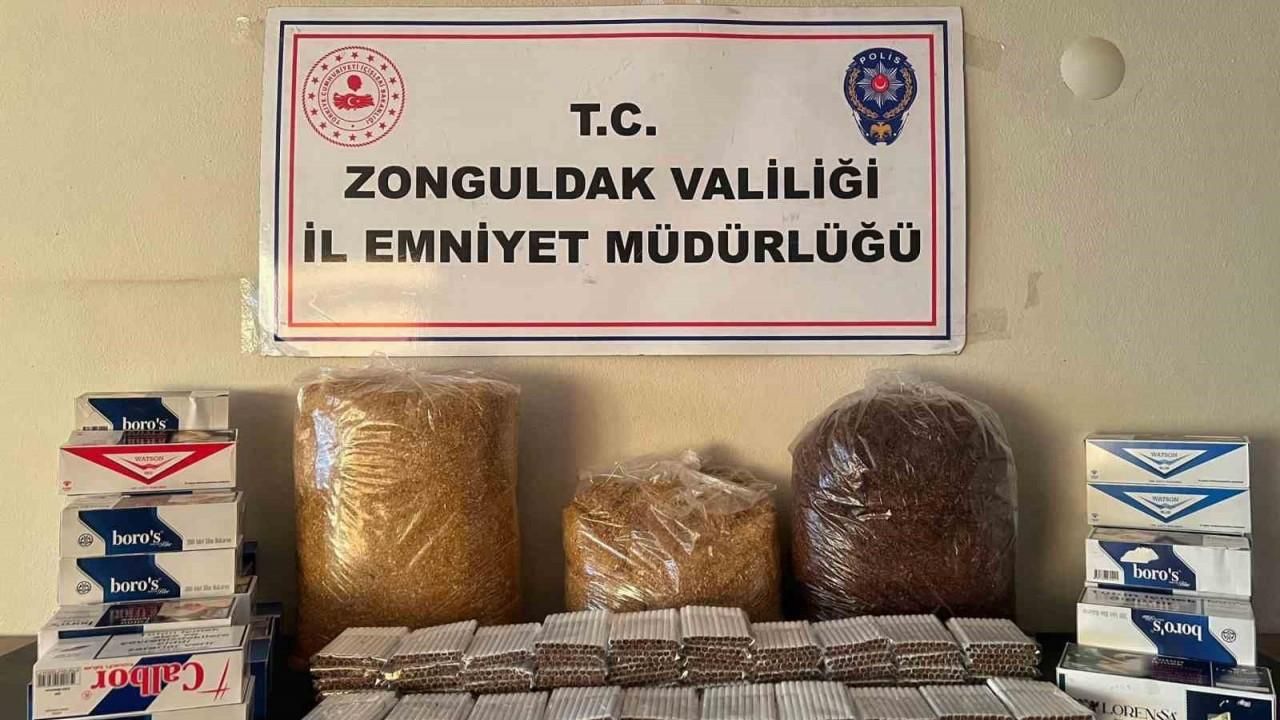 Zonguldak’ta 7 bin 860 adet doldurulmuş makaron ele geçirildi
