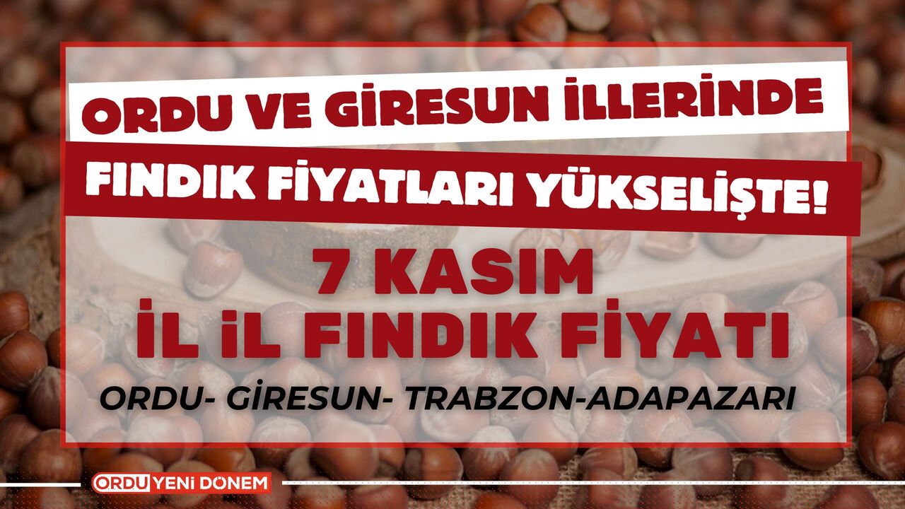 Ordu ve Giresun İllerinde Fındık Fiyatları Yükselişte! 7 Kasım İl İl Fındık Fiyatları…