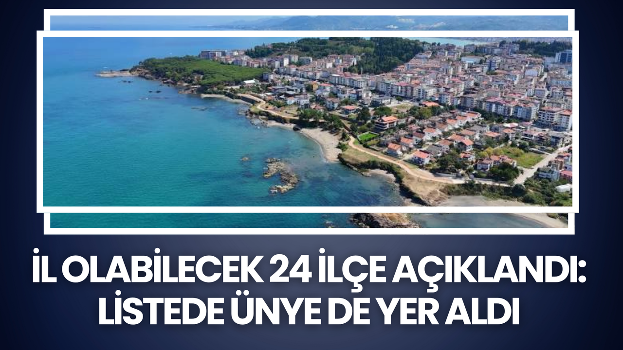 İl Olabilecek 24 İlçe Açıklandı: Listede Ünye de Yer Aldı