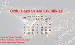 ORDU'DA HAZİRAN AYINDA KATILABİLECEĞİNİZ ETKİNLİKLER