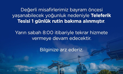 BOZTEPE TELEFERİKLERİ BAKIMA ALINDI