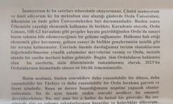 Eski Ordu Valisi Yazıcıoğlu'nun 21 yıl önce yazdığı mektup, Vali Erol'a teslim edildi