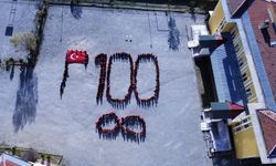 Gerede'de öğrenciler "100. Yıl" koreografisi oluşturdu