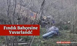 Ordu'da Freni Patlayan Kamyon Fındık Bahçesine Uçtu!