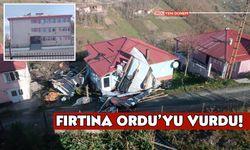 Ordu’da Okulun Çatısı Evlerin Üzerine Düştü!