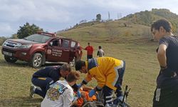 Tokat'ta bisikletle yamaçtan yuvarlanan kişi yaralandı