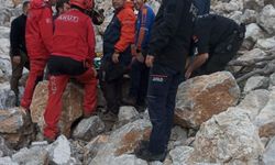 Kayalıklardan düşen kişiyi AFAD ekipleri helikopterle kurtardı
