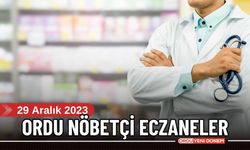 29 Aralık 2023 Ordu Nöbetçi Eczaneler