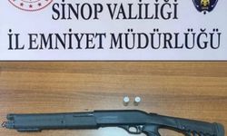 Sinop'ta ruhsatsız tüfek ele geçirildi