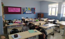 Sulusaray'da okulda deprem tatbikatı yapıldı