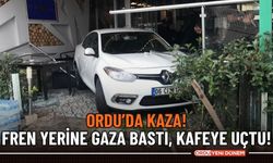 Fren yerine gaza bastı, kafeye uçtu!