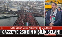 Galata'da Gazze'ye Destek Yürüyüşü! Berat Albayrak da Oradaydı!