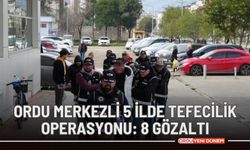 Ordu merkezli 5 ilde tefecilik operasyonu: 8 gözaltı