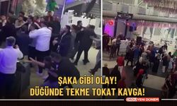 Şaka gibi olay! Düğünde tekme tokat kavga!