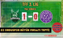 52 Orduspor Büyük Fırsatı Tepti! Rakibi Puan Kaybını Bekliyordu..