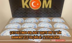 Ordu’da çatı katında 610 adet sahte 100 TL’’lik banknot ele geçirildi: 1 tutuklama