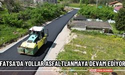 Fatsa'da yollar asfaltlanmaya devam ediyor
