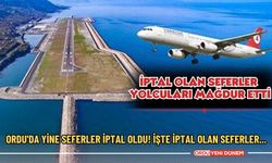 Ordu'da Yine Seferler İptal Oldu! İşte İptal Olan Seferler...