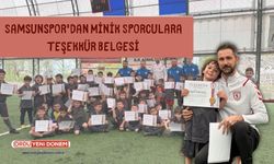 Samsunspor'dan Minik Sporculara Teşekkür Belgesi