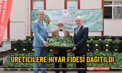 Üreticilere Hıyar Fidesi Dağıtıldı