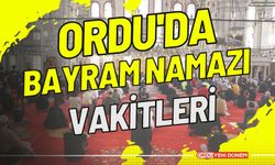 Ordu'da Bayram Namazı Vakitleri