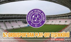 52 Orduspor'dan Play-Off teşekkürü