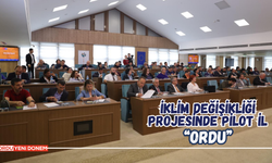 İklim Değişikliği Projesinde Pilot İl “Ordu”