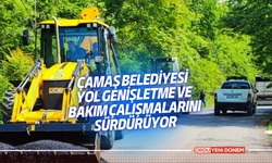 Çamaş Belediyesi Yol Genişletme ve Bakım Çalışmalarını sürdürüyor