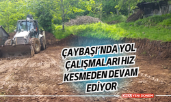 Çaybaşı’nda Yol Çalışmaları Hız Kesmeden Devam Ediyor