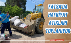 Fatsa'da hafriyat atıkları toplanıyor