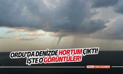 Ordu'da denizde hortum çıktı! İşte o görüntüler!