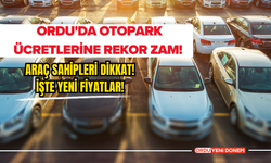 Ordu'da Otopark Ücretlerine Rekor Zam! Araç Sahipleri Dikkat!