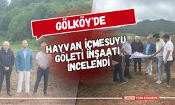 Gölköy'de Hayvan İçmesuyu Göleti İnşaatı İncelendi