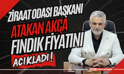 Altınordu Ziraat Odası Başkanı Atakan Akça talep ettiği fındık fiyatını açıkladı!