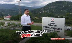 Başkan Türkcan'dan  Şehide ziyaret