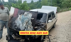 Ordu’da Araç Alev Aldı