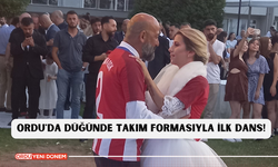 Ordu'da Düğünde Takım Formasıyla İlk Dans!