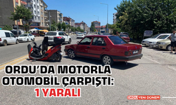 Ordu’da Motorla Otomobil Çarpıştı: 1 Yaralı