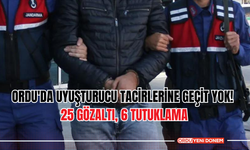 Ordu'da Uyuşturucu Tacirlerine Geçit Yok: 25 Gözaltı, 6 Tutuklama