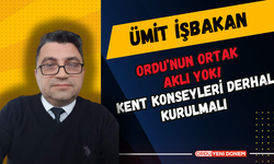 Ordu’nun Ortak Aklı Yok! Kent Konseyleri Derhal Kurulmalı