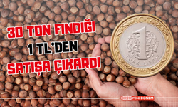 30 Ton Fındığı 1 TL’den Satışa Çıkardı