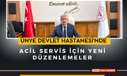 Ünye Devlet Hastanesi'nde Acil Servis İçin Yeni Düzenlemeler