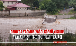 Ordu’da Yağmur Yağdı Köprü Yıkıldı! Vatandaşlar Zor Durumda Kaldı