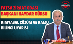 BAŞKAN GÜRSU'DAN KİMYASAL ÇÖZÜM VE KAMU BİLİNCİ UYARISI