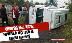 Ordu’da Feci Kaza! Mevsimlik İşçi Taşıyan Otobüs Devrildi