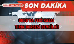 Ordu’da Feci Kaza! Tırın Dorsesi Devrildi!