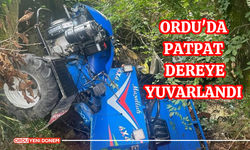 Ordu'da patpat dereye yuvarlandı