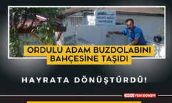 Ordulu Adam Evindeki buzdolabını bahçesine taşıyıp ‘hayrata’ dönüştürdü