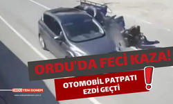 Ordu’da Feci Kaza! Otomobil Patpatı Ezdi Geçti